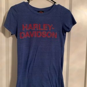 Blue Harley Davidson Top